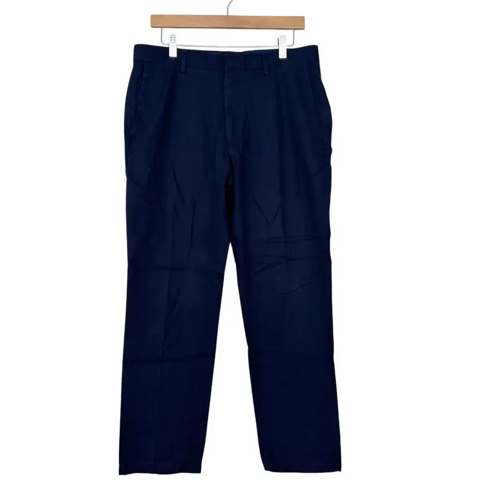 Banana Republic Navy Non Iron Tailored Slim Fit Pants Sz 33x30